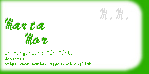 marta mor business card